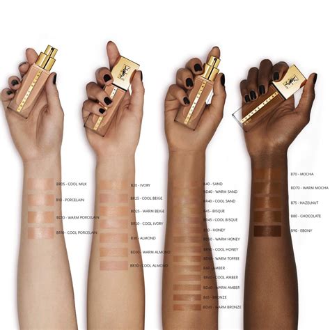 ysl touche eclat le teint colours|ysl touche eclat shade chart.